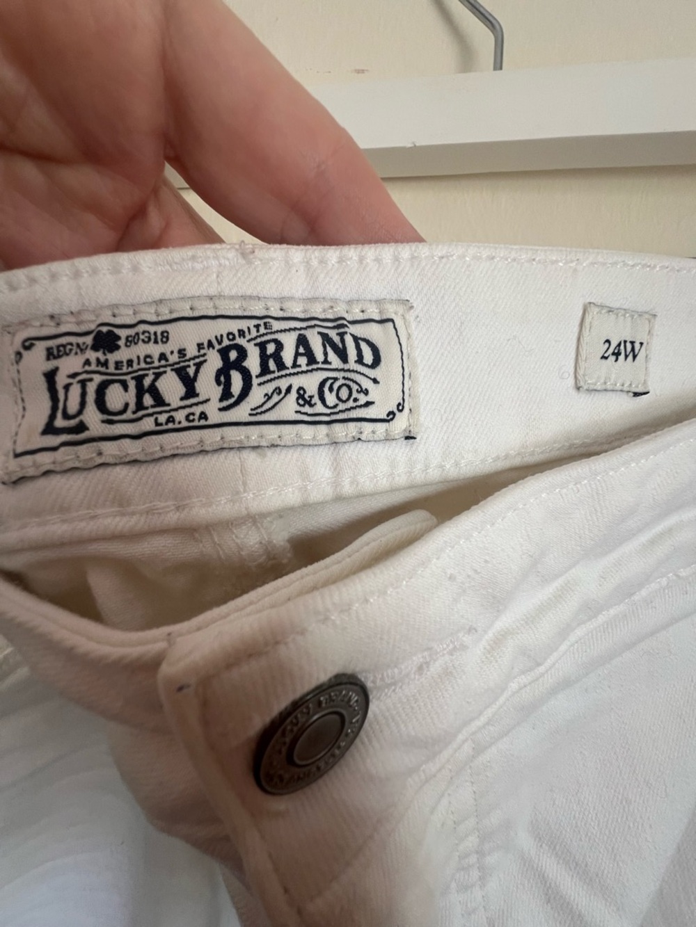 Lucky Brand White Wide Leg Jeans